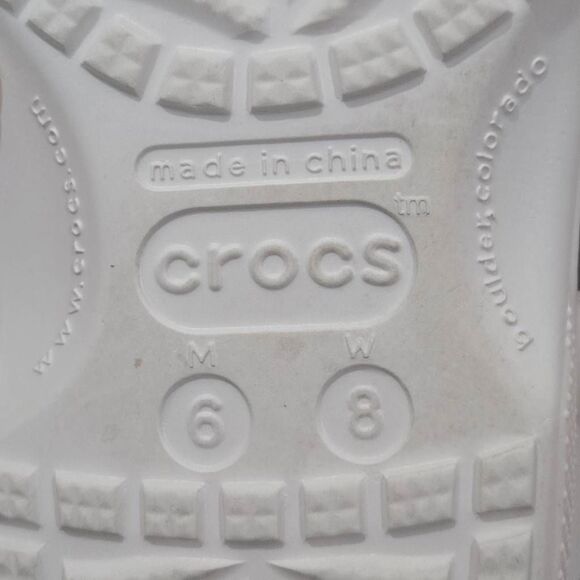 Crocs Classic Clogs White Betty Boop Charms Shoes(F031)-Size 6/8 for Unisex - Picture 11 of 12